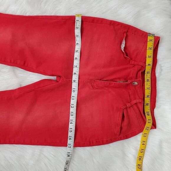 Womans wide leg red jeans size M - Picture 8 of 13